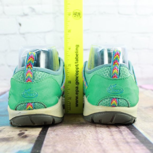 Chaco Marine Green Mesh Outcross Water Outdoor Sneakers Shoes Size 6 - Picture 8 of 9